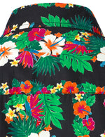 Men's Tropical Floral Striped Summer Hawaiian Button Short Sleeve Shirt