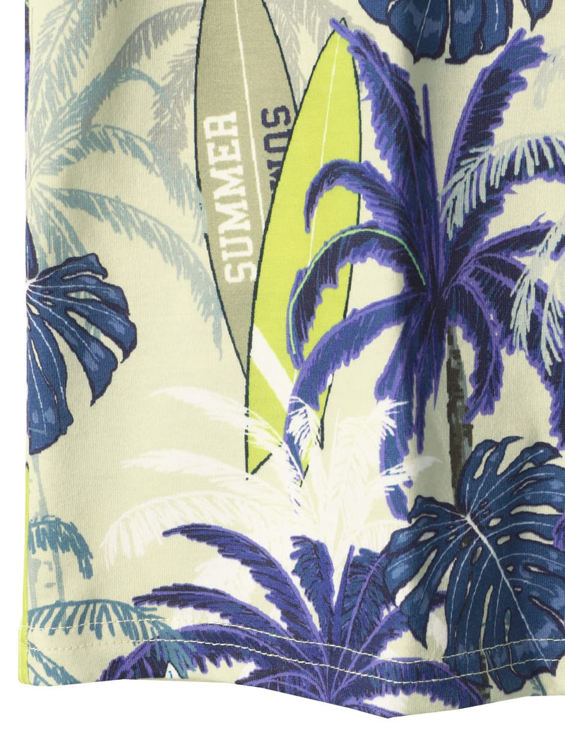 Men's Palm tree Sleeveless Hawaiian Shirt Summer Holiday Casual Tank Tops