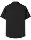 Men's Tropical 50s Rockabilly Style Retro Bowling Button Up Camp Short Sleeve Shirt