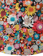 Men's Floral Cotton Flower Button Up 70s Long Sleeve Dress Shirt