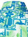 Men's Tropical Print Green Hawaiian Summer Beach Casual Short Sleeve Shirt