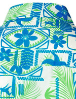 Men's Tropical Print Green Hawaiian Summer Beach Casual Short Sleeve Shirt