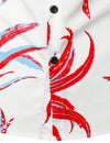 Men's Floral Button Up Casual 100% Cotton Summer Plant Vacation Short Sleeve Shirt