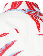 Men's Floral Button Up Casual 100% Cotton Summer Plant Vacation Short Sleeve Shirt