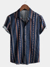 Bundle Of 3 | Men's Retro Floral Print Cotton Vintage Holiday Western Short Sleeve Shirts