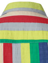 Men's Casual Cotton Green Striped Button Up Vacation Cool Beach Short Sleeve Shirt