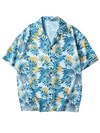 Men's Cool Tropical Print Pocket Summer Holiday Short Sleeve Shirt