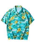 Men's Cool Tropical Print Pocket Summer Holiday Short Sleeve Shirt