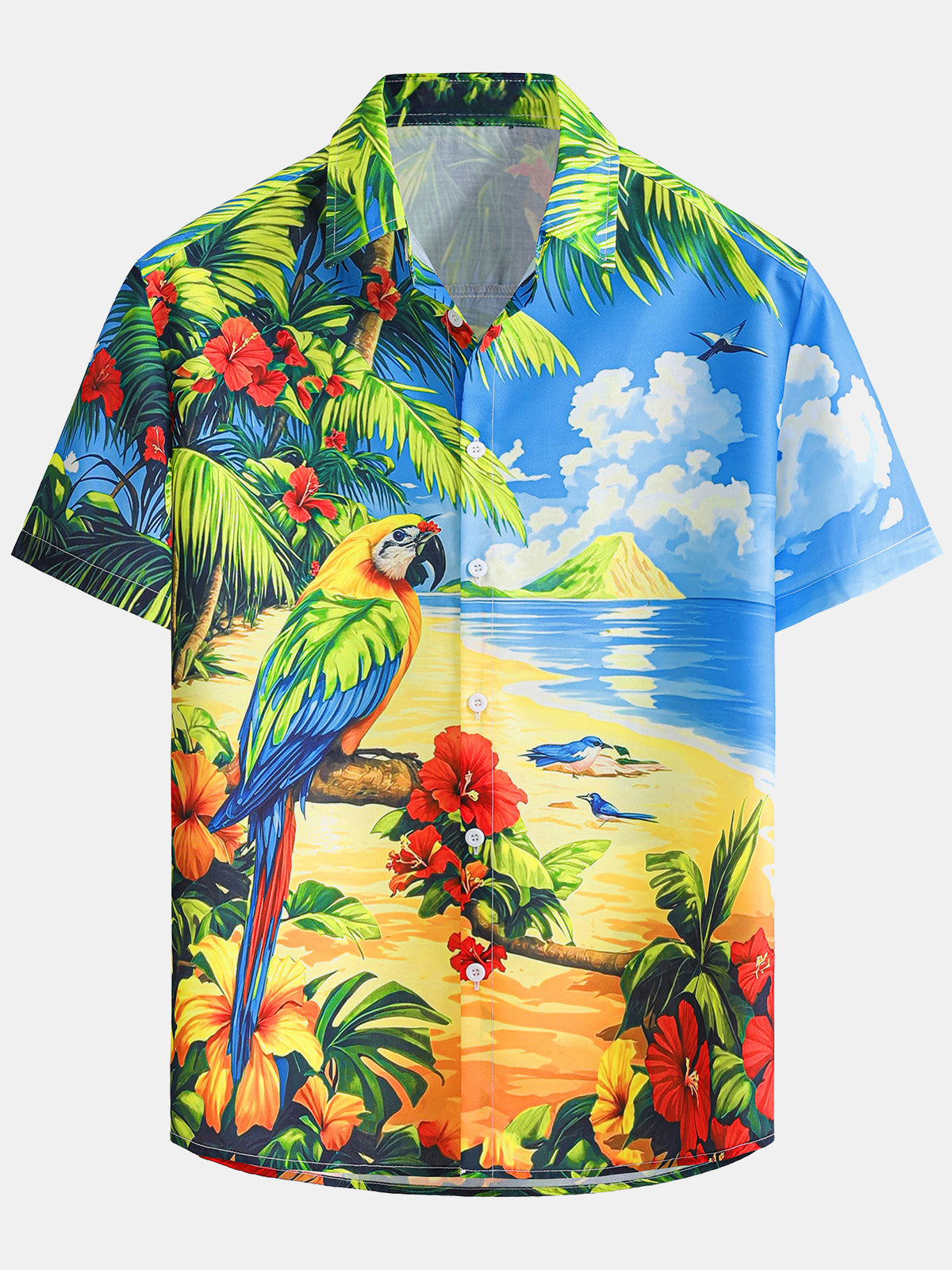 Men's It's Five o'clock Somewhere Short Sleeve Hawaiian Shirt