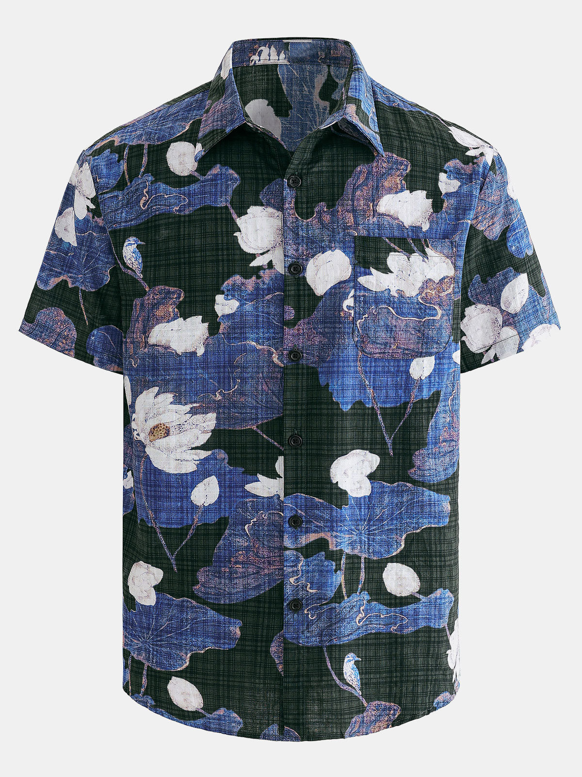 Men's Floral Print Breathable Short Sleeve Hawaiian Shirt