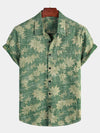 Bundle Of 3 |Men's Vintage Paisley Print 70s Green Boho Retro Tribal Short Sleeve Shirts