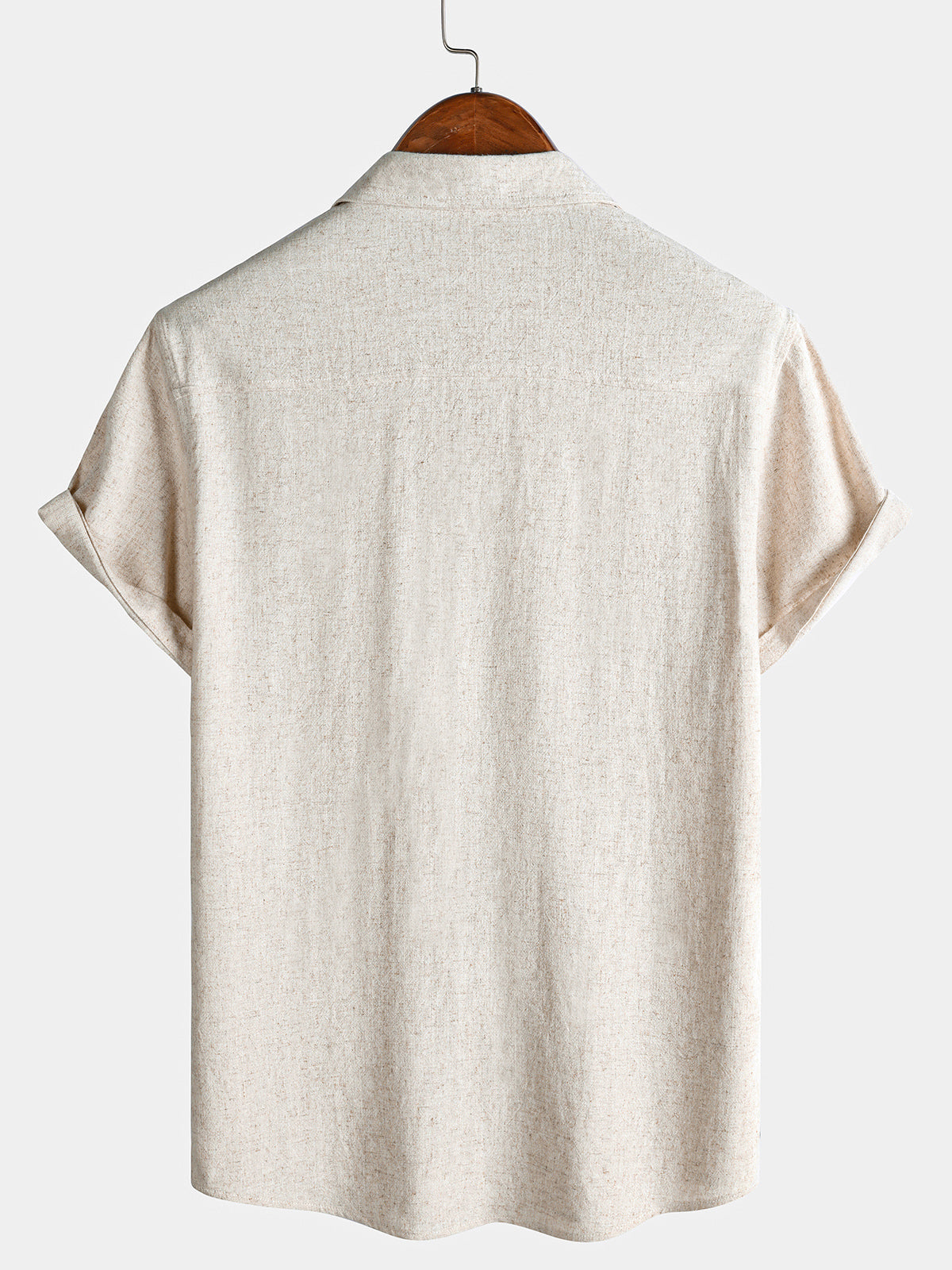 Men's Comfort Solid Sport Beige Short Sleeve Shirt – Joliplacard