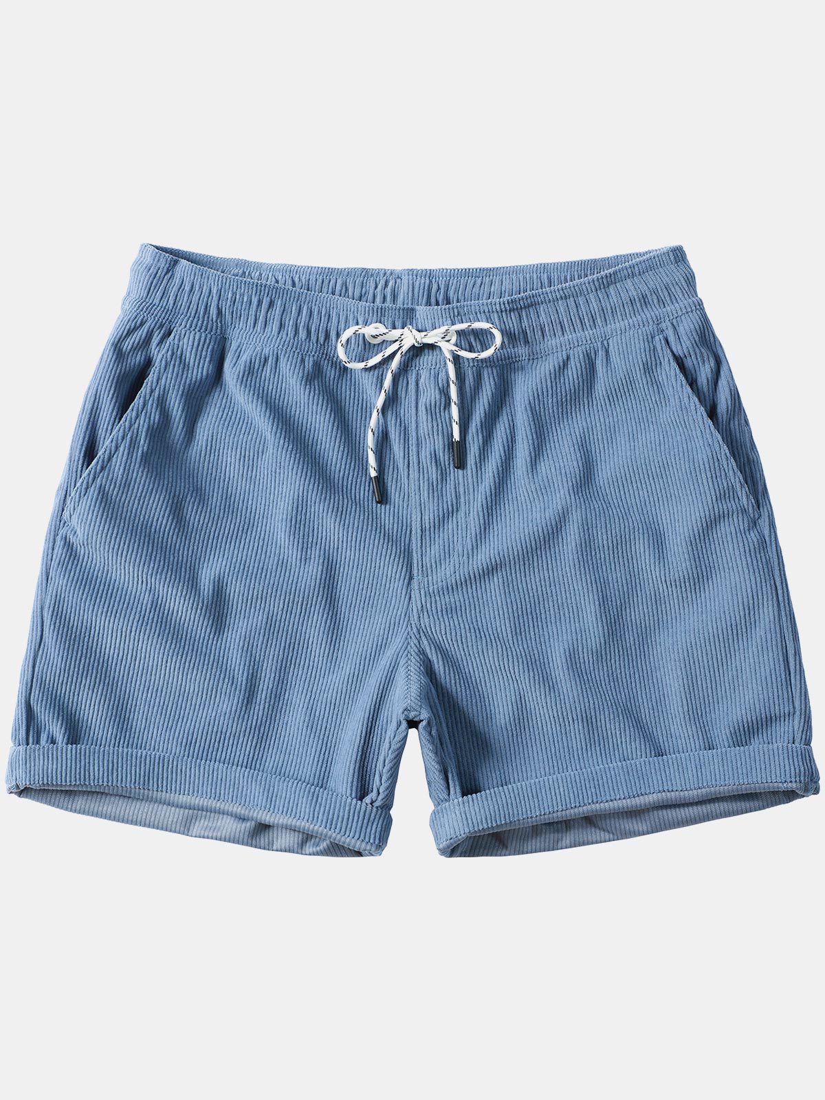 Men's Casual Drawstring Corduroy Pocket Shorts