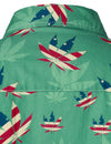 Men's Casual American Flag USA Patriotic 4th of July Print Holiday Short Sleeve Shirt