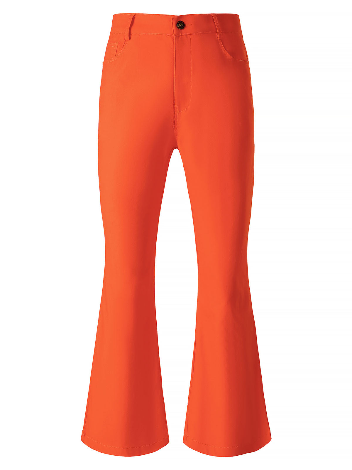 Men's Bell Bottom Pants 70s Disco Outfits Slim Fit Retro Flared Trousers