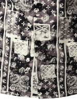 Men's Paisley Print Retro Cotton Button Up Summer Casual Short Sleeve Shirt