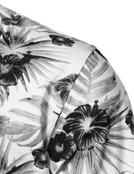 Men's Tropical Floral Print Cotton Vacation Sports Golf Short Sleeve Polo Shirt