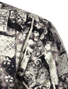 Men's Paisley Print Retro Cotton Button Up Summer Casual Short Sleeve Shirt