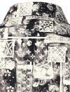 Men's Paisley Print Retro Cotton Button Up Summer Casual Short Sleeve Shirt