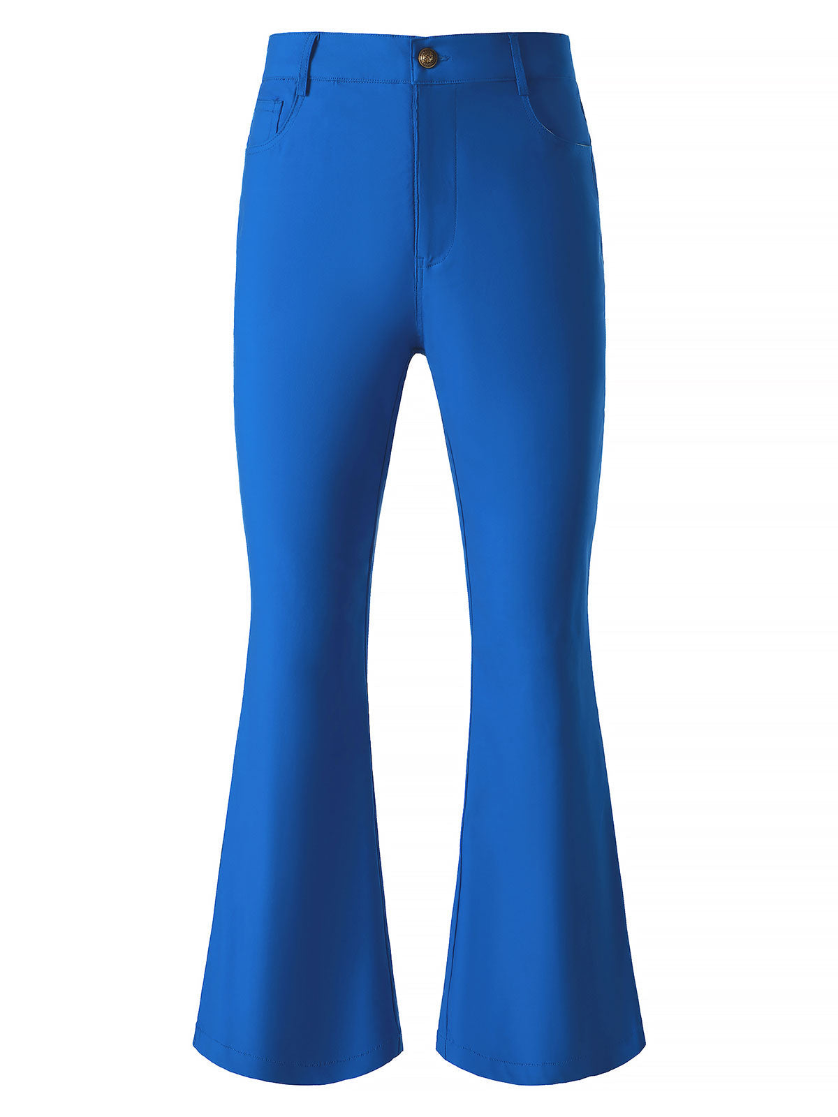 Men's Bell Bottom Pants 70s Disco Outfits Slim Fit Retro Flared Trousers
