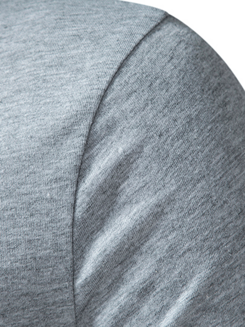 Men's V-Neck Cotton Casual Solid Color Short Sleeve T-Shirt