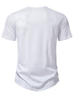 Men's V-Neck Cotton Casual Solid Color Short Sleeve T-Shirt