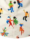 Men's Hula Dance Concert Print Beach Cotton Button Up Hawaiian Tropical Casual Summer Short Sleeve Shirt