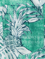 Men's Beach Tropical Pineapple Print Pocket Cool Short Sleeve Green Hawaiian Shirt