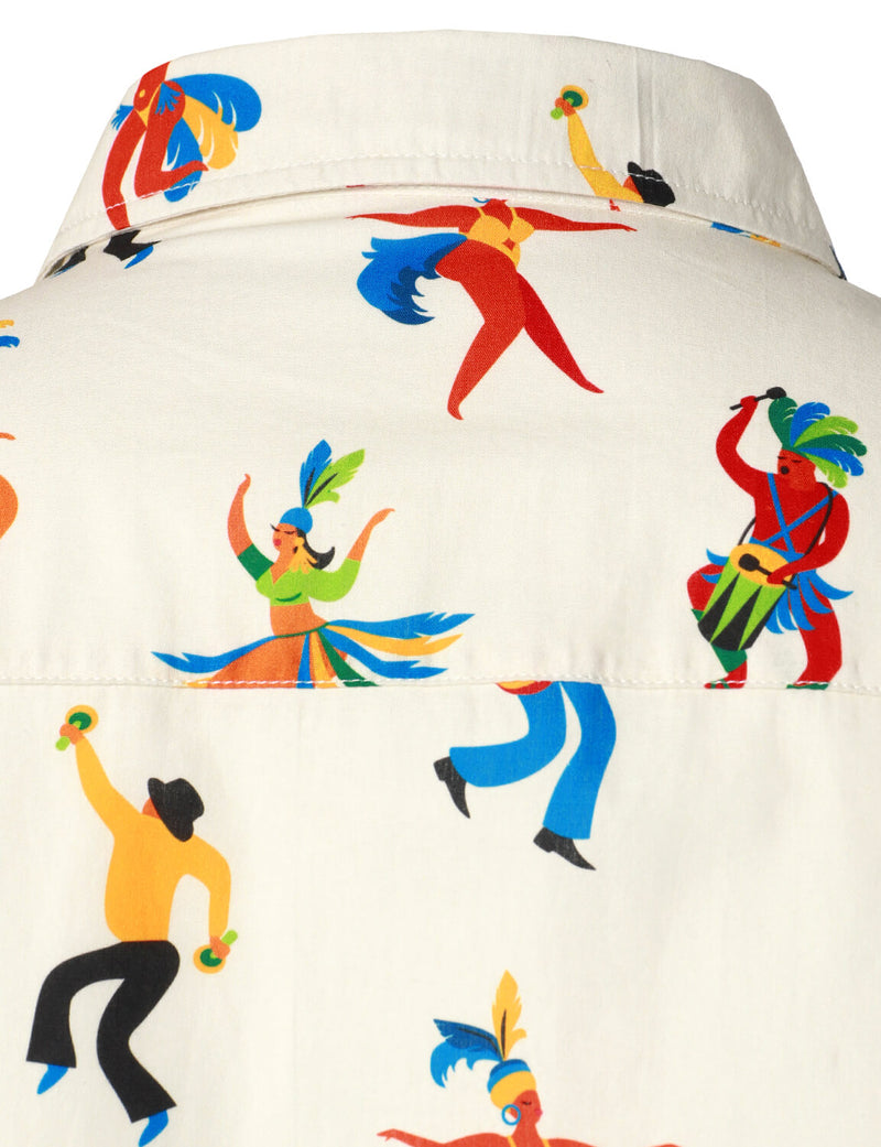 Men's Hula Dance Concert Print Beach Cotton Button Up Hawaiian Tropical Casual Summer Short Sleeve Shirt