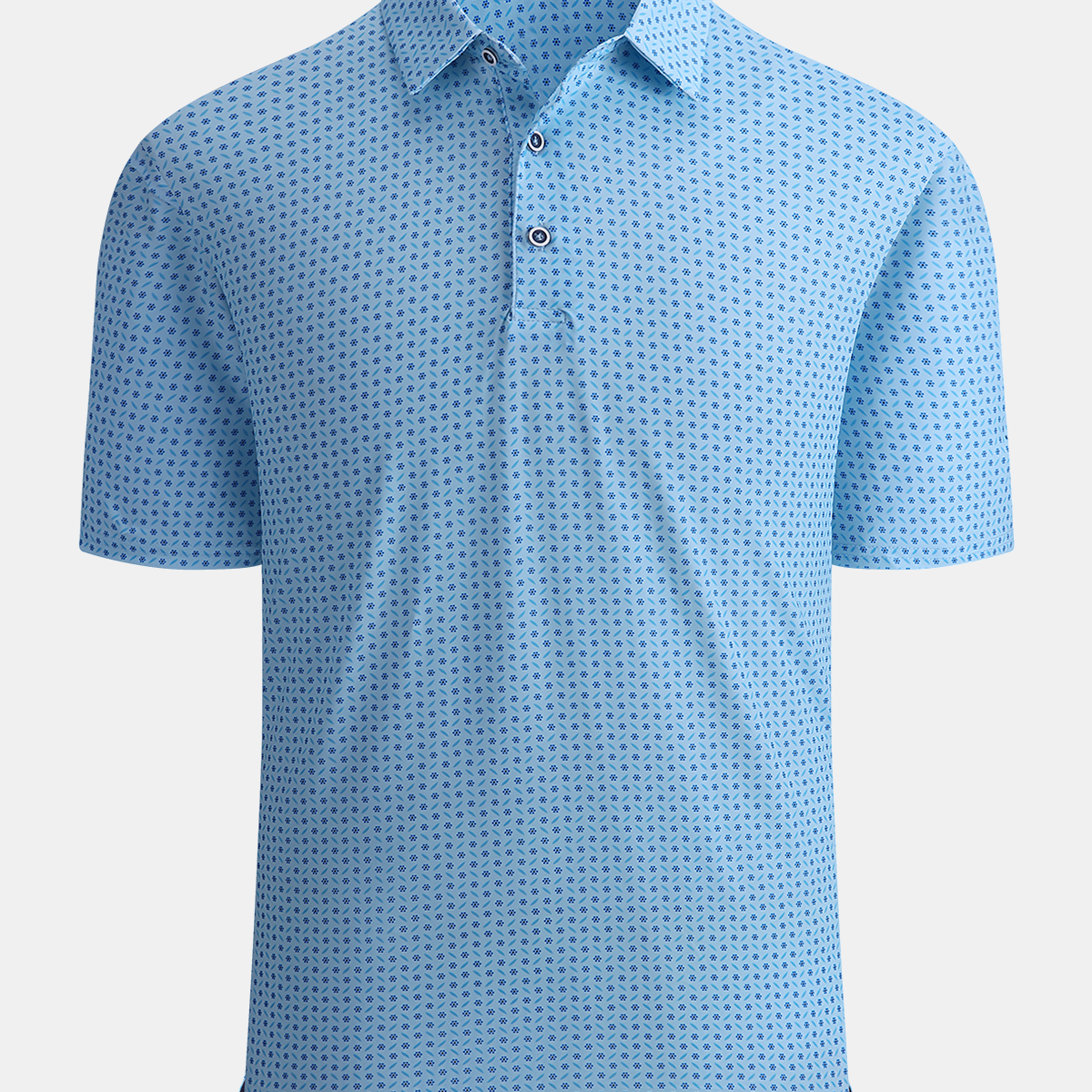 Men's Golf Print Summer Moisture Wicking Sports Casual Short Sleeve Polo Shirt
