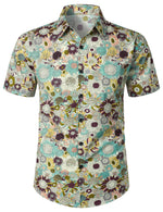 Bundle Of 3 | Men's Floral Summer Cotton Breathable Flower Short Sleeve Hawaiian Shirts