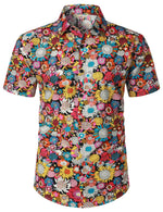 Bundle Of 3 | Men's Floral Summer Cotton Breathable Flower Short Sleeve Hawaiian Shirts