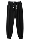 Men's 100% Cotton Casual Solid Color Basic Sports Pants Joggers Trousers