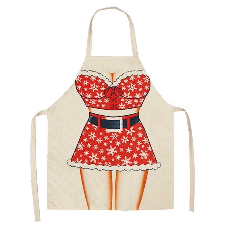 Christmas Cute Funny Print Holiday Kitchen Apron