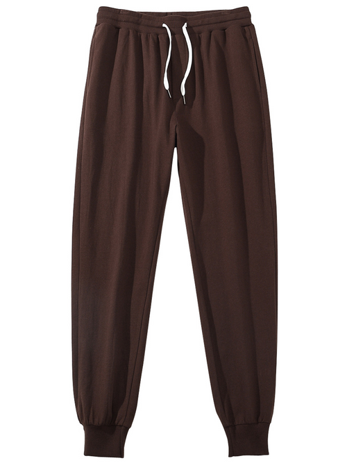 Men's Basic Cotton Casual Solid Color Sports Breathable Pants