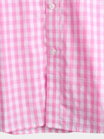 Bundle Of 2 | Men's Casual Solid Color Plaid Cotton Pocket Shirts