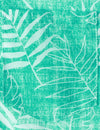 Men's Green Hawaiian Summer Casual Pocket Tropical Plant Print Beach Holiday Short Sleeve Shirt