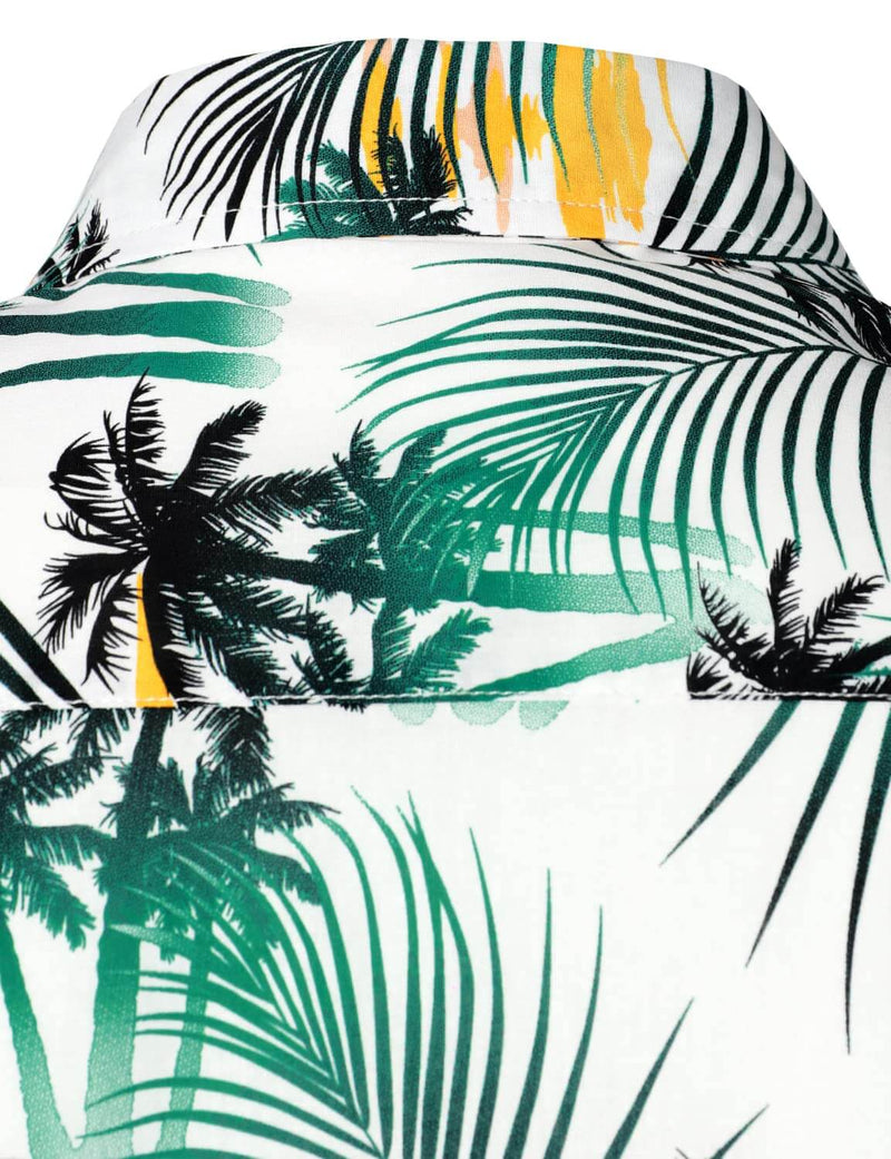 Men's Cotton Beach Summer Hawaiian Holiday Tropical Button Up Short Sleeve Shirt