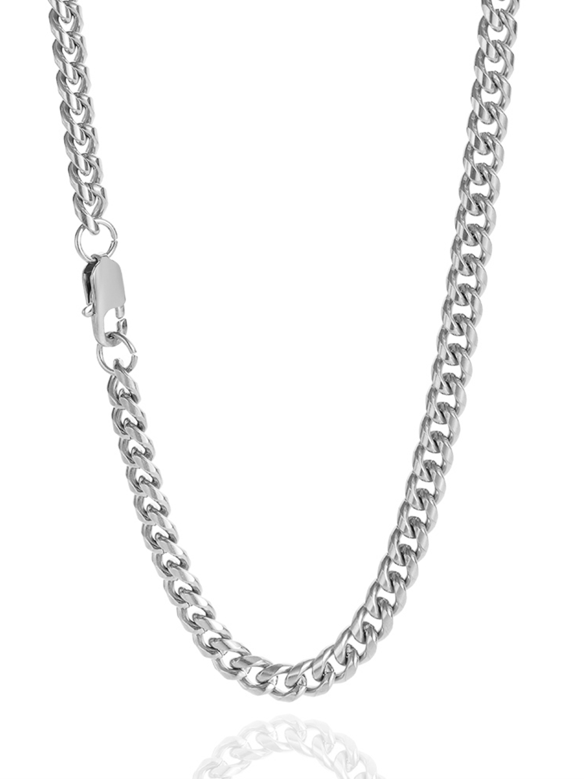 18K Gold Plated Polished Thick Cuban Link Stainless Steel Necklace