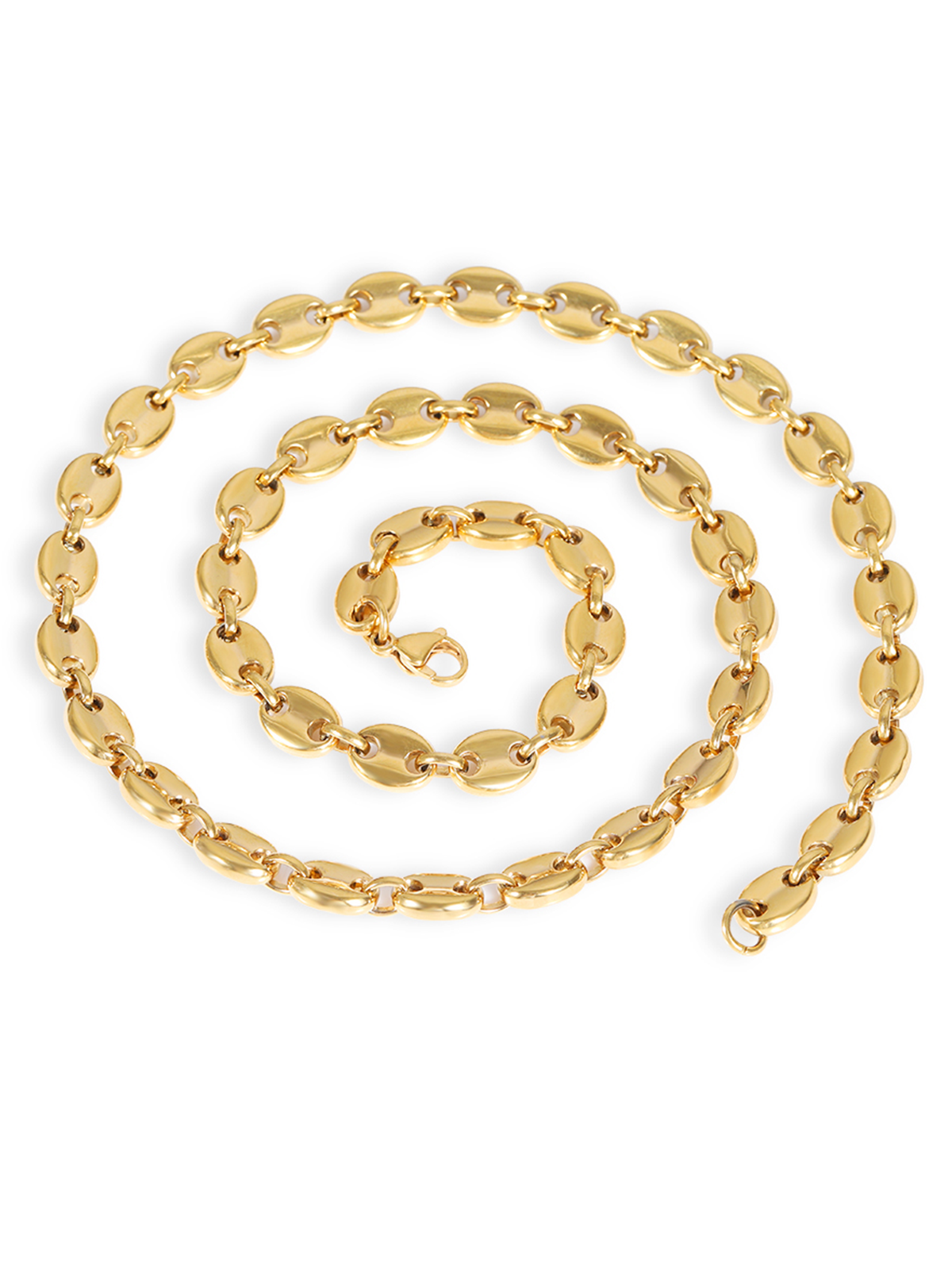 18K Gold-Plated Titanium Steel Coffee Bean Necklace