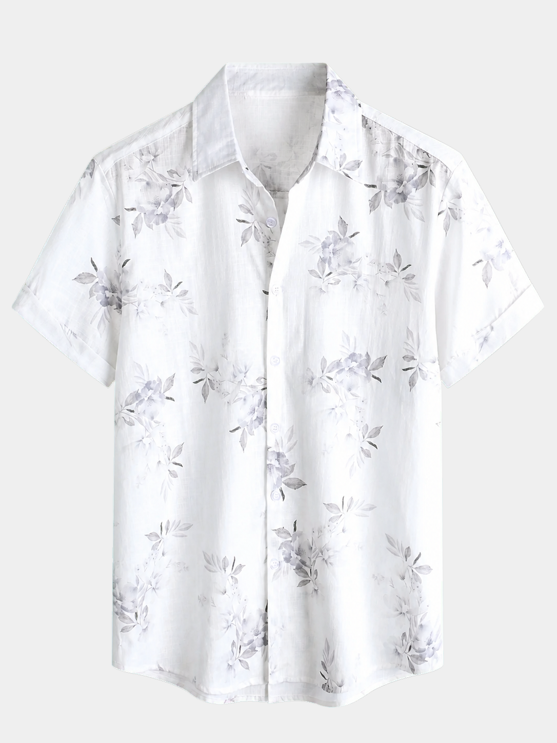 Men's Stylish Floral Print Short Sleeve Shirt