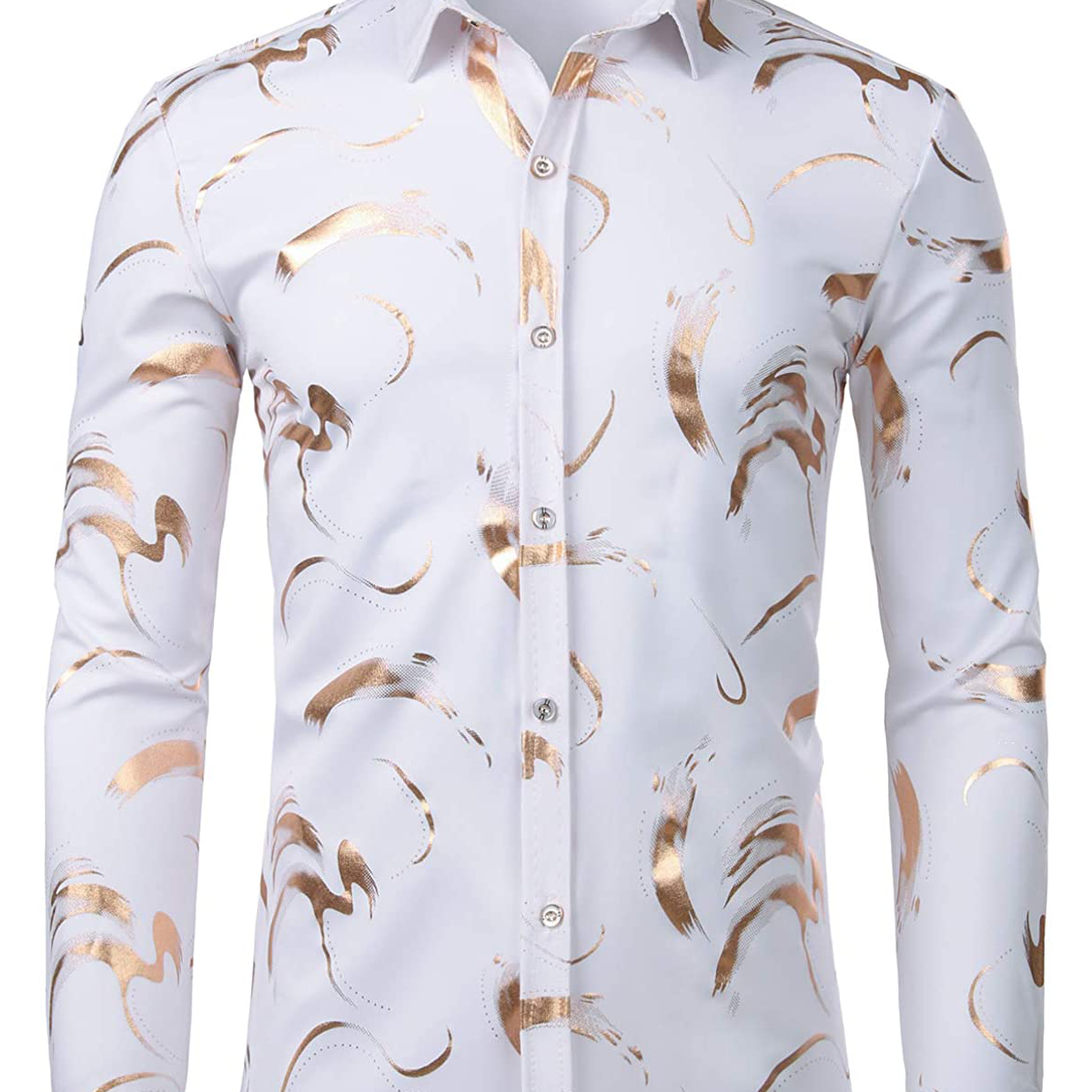 Men's Casual Print Long Sleeve Shirt