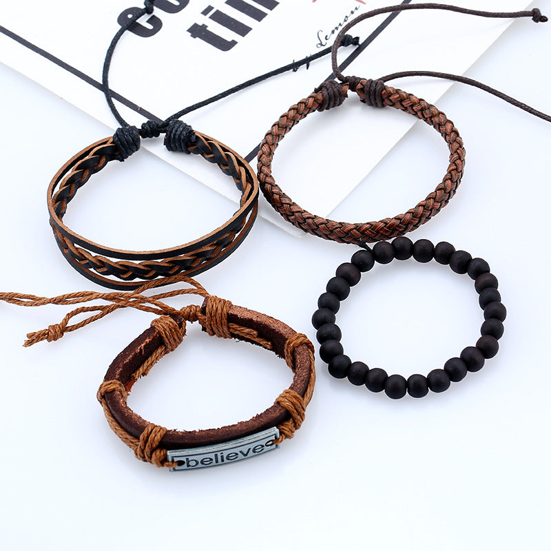 Vintage Minimalist Braided Believe Casual Bracelet