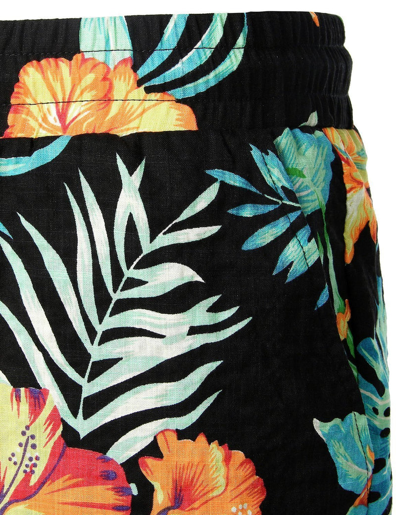 Men's Flower Casual Button Down Hawaiian Shirts&Shorts