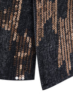 Men's Sequins Shine Double Pocket Party Long Sleeve Shirt Jacket
