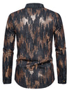 Men's Sequins Shine Double Pocket Party Long Sleeve Shirt Jacket