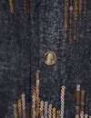 Men's Sequins Shine Double Pocket Party Long Sleeve Shirt Jacket
