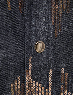 Men's Sequins Shine Double Pocket Party Long Sleeve Shirt Jacket