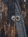 Men's Sequins Shine Double Pocket Party Long Sleeve Shirt Jacket