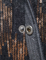 Men's Sequins Shine Double Pocket Party Long Sleeve Shirt Jacket